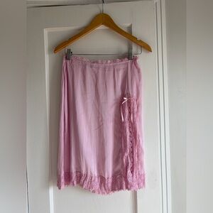 Frankie's Bikinis Pink Lace Detail Skirt